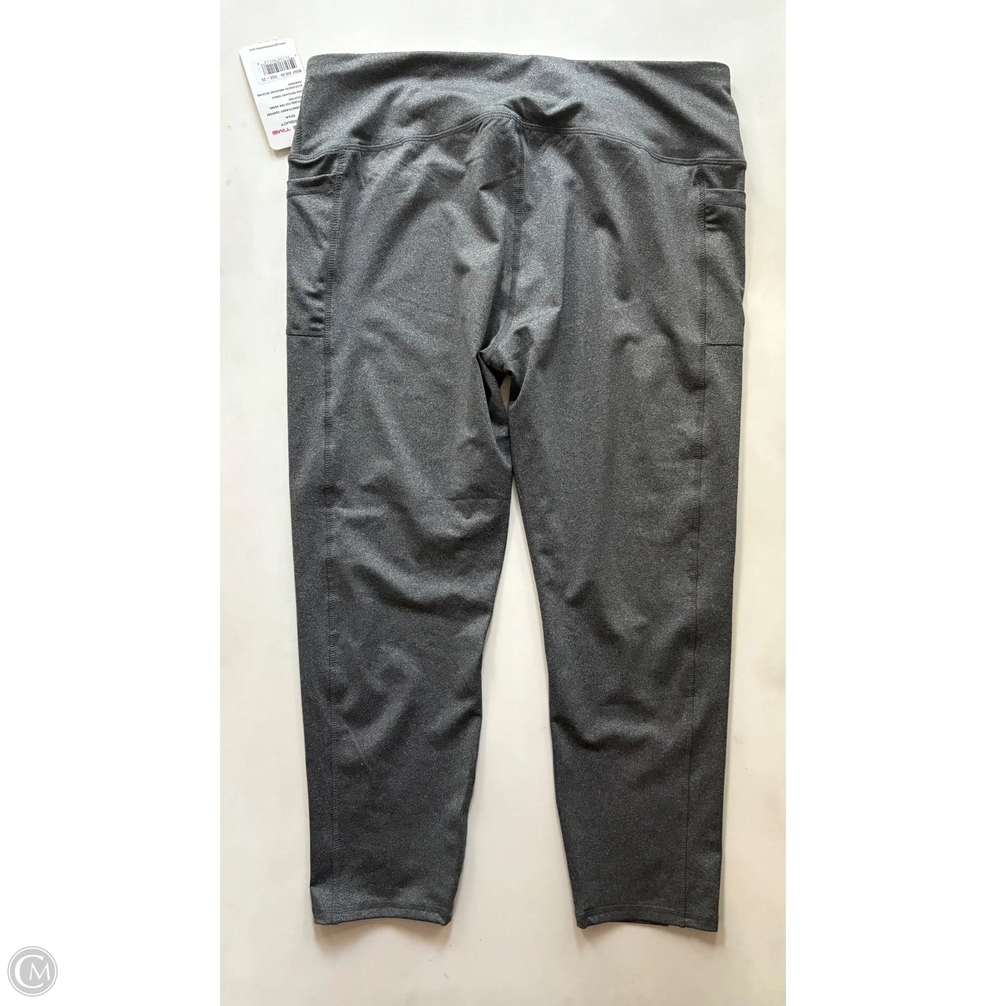 Athletic Leggings By Game Time In Grey, Size: 2x