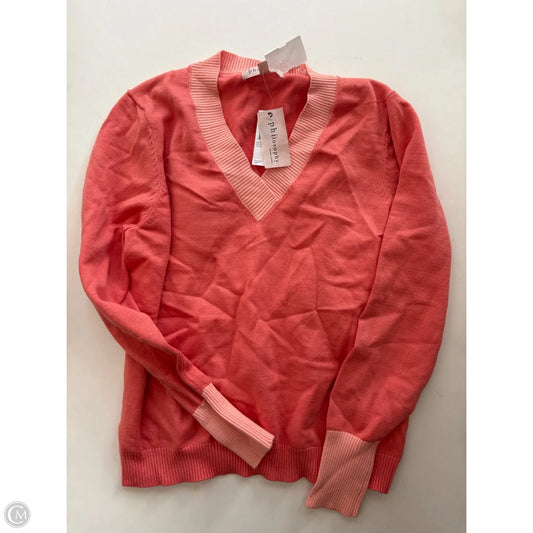 Sweater By Philosophy In Orange, Size: Xl