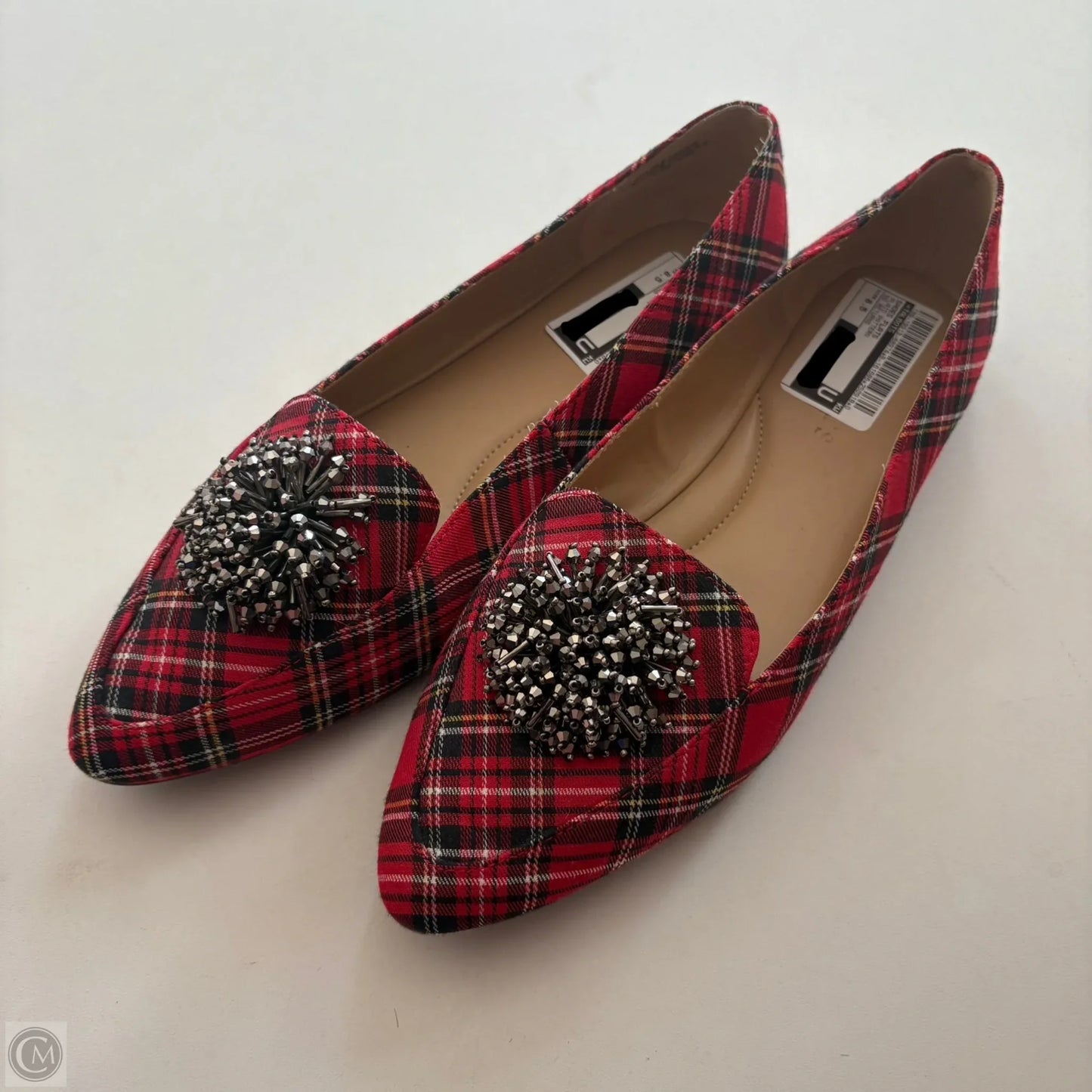Shoes Flats By Talbots In Plaid Pattern, Size: 8.5