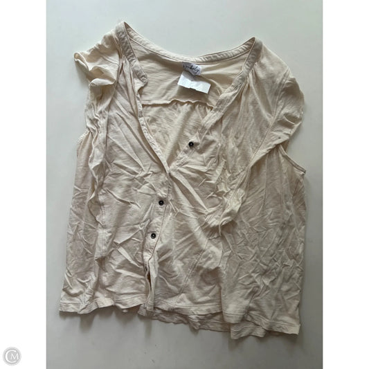 Top Short Sleeve By Wonderly In Cream, Size: L