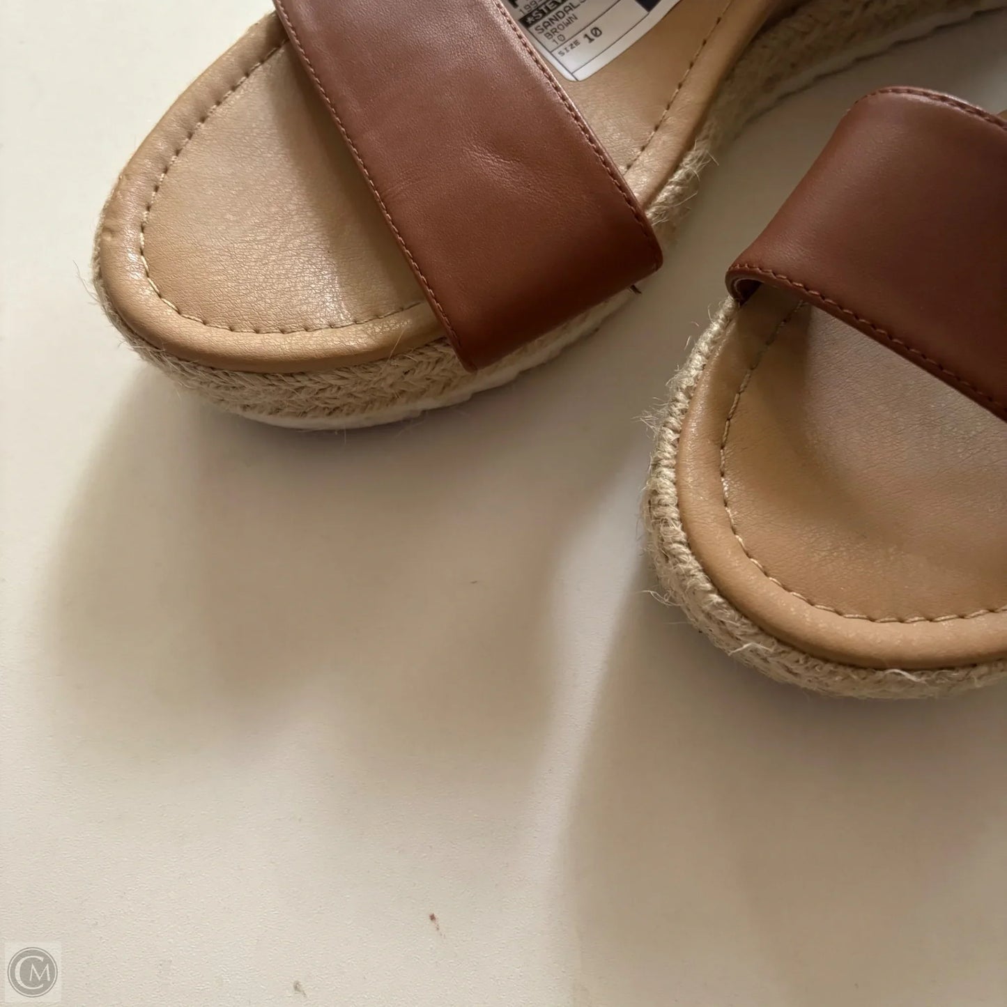 Sandals Heels Platform By Steve Madden In Brown, Size: 10