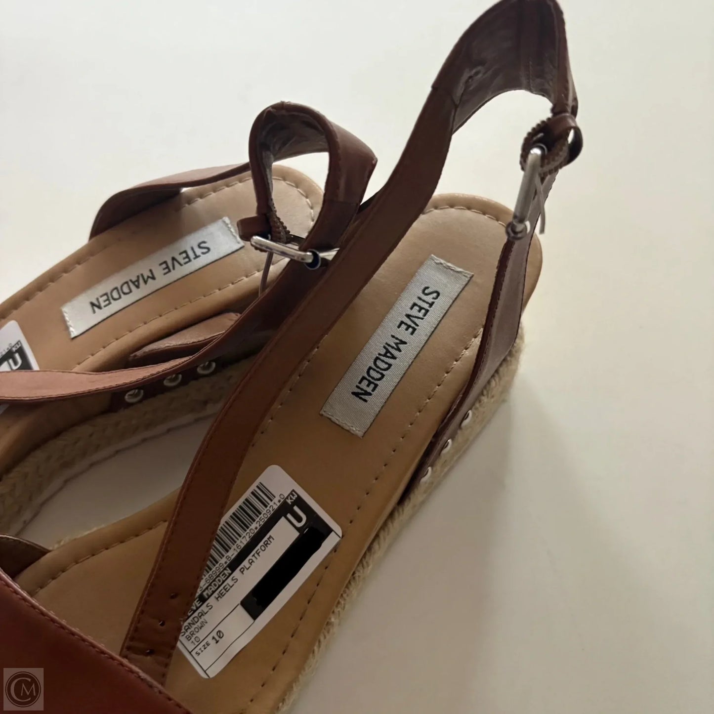 Sandals Heels Platform By Steve Madden In Brown, Size: 10