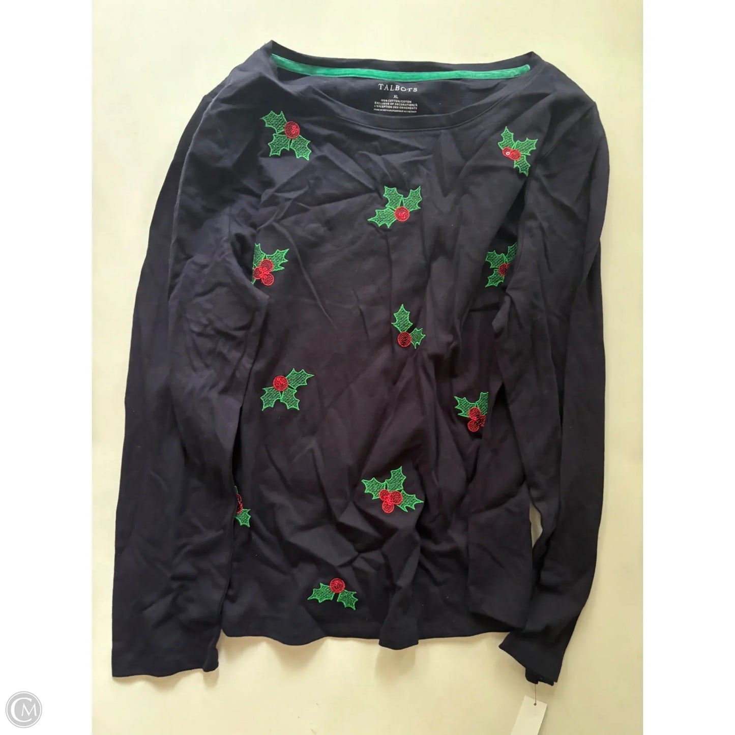 Top Long Sleeve By Talbots In Navy, Size: Xl