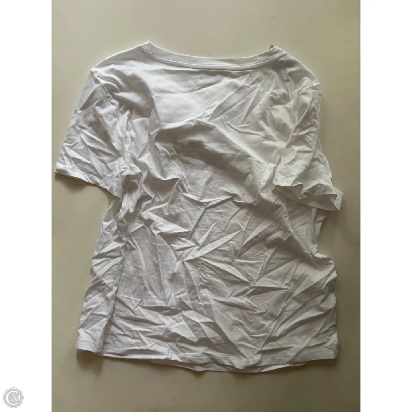Top Short Sleeve By Talbots In White, Size: Xl