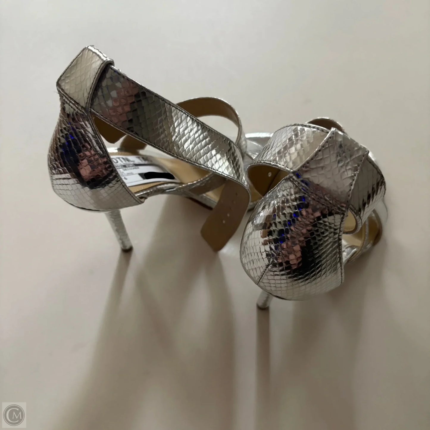 Shoes Designer By Michael Kors In Silver, Size: 6