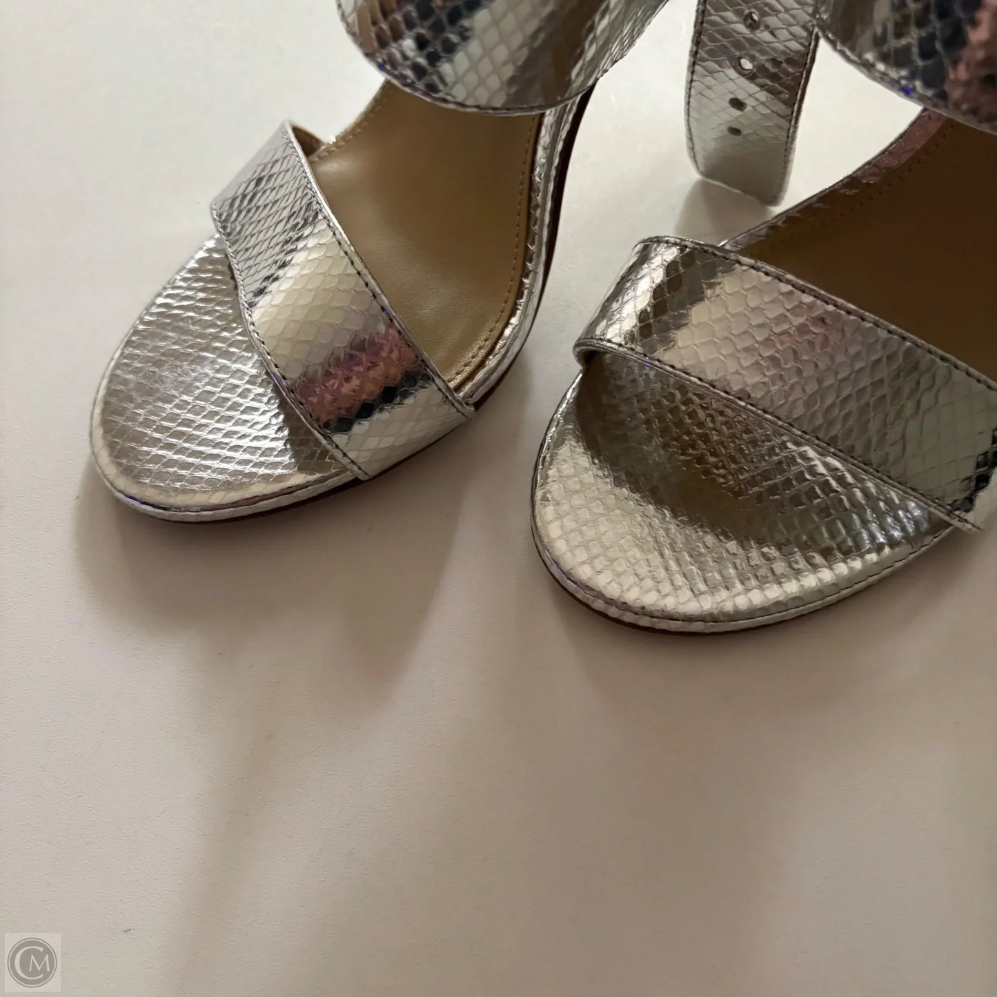 Shoes Designer By Michael Kors In Silver, Size: 6