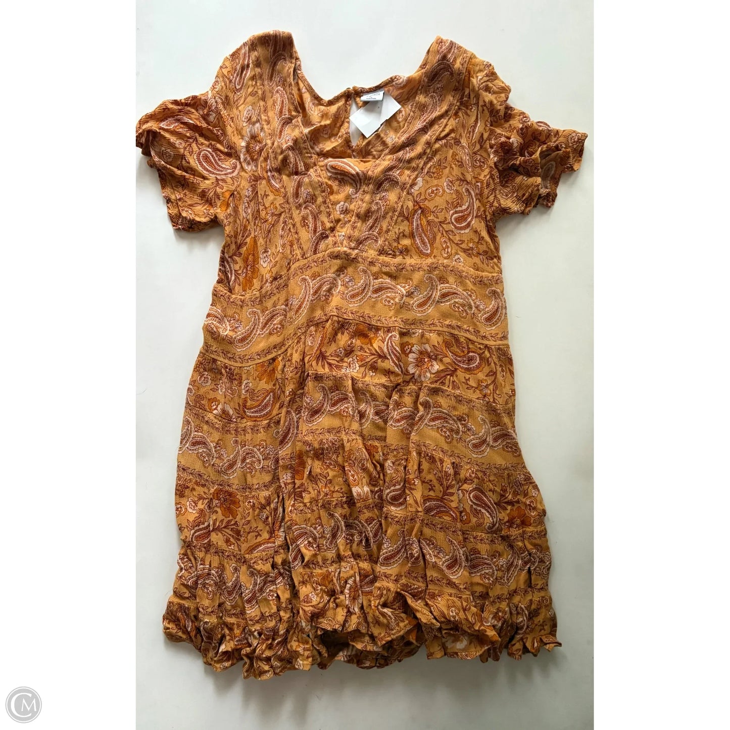 Dress Casual Midi By Patrons Of Peace In Orange, Size: M