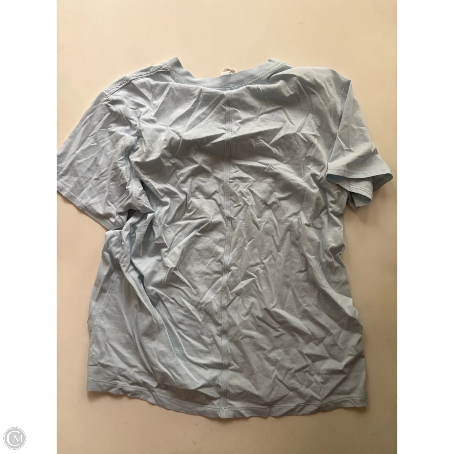 Top Short Sleeve By Lululemon In Blue, Size: S