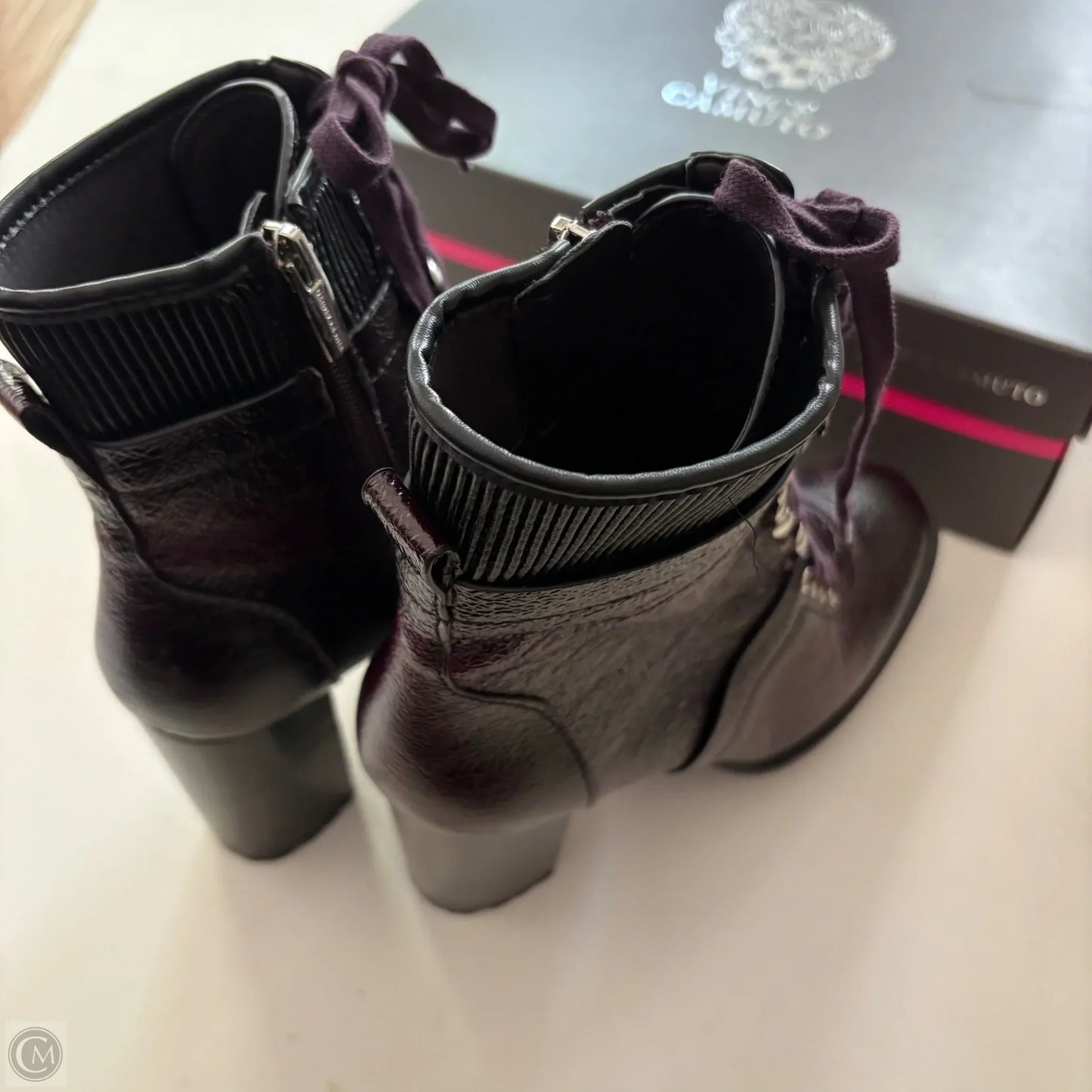 Boots Ankle Heels By Vince Camuto In Purple, Size: 8.5