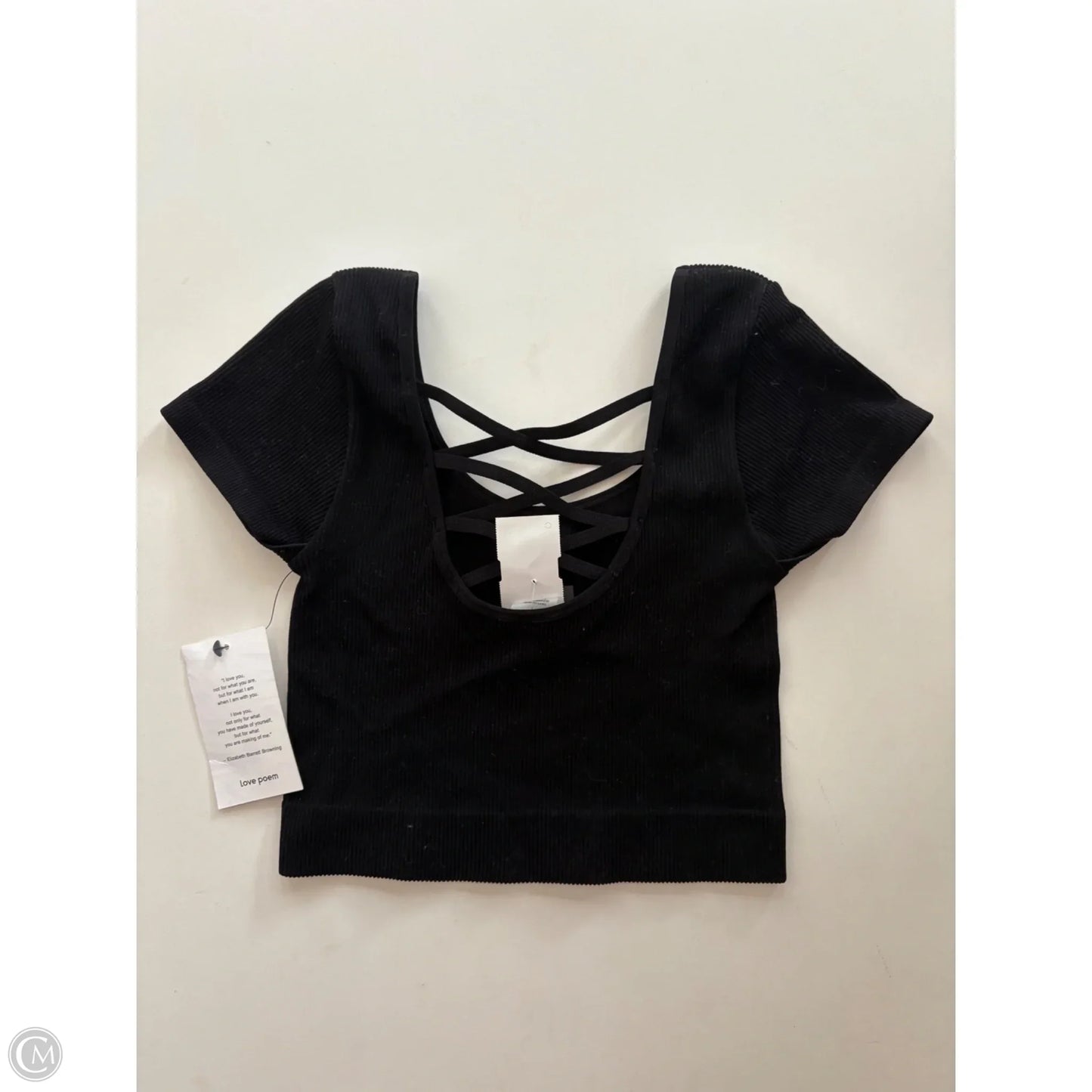 Athletic Top Short Sleeve By Clothes Mentor In Black, Size: S