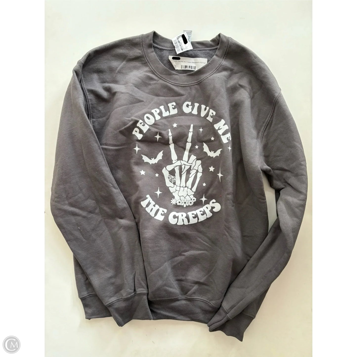Sweatshirt Crewneck By Clothes Mentor In Grey, Size: S