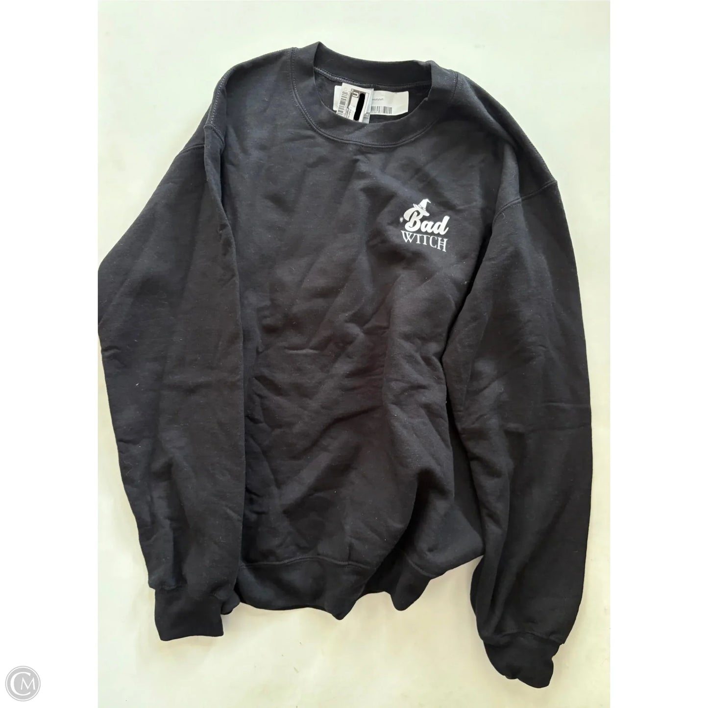 Sweatshirt Crewneck By Clothes Mentor In Black, Size: S