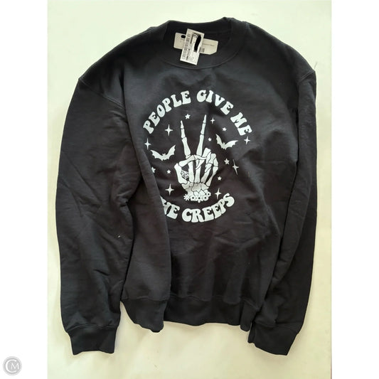 Sweatshirt Crewneck By Clothes Mentor In Black, Size: S