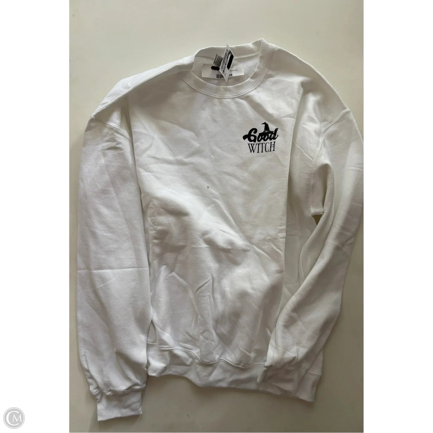 Sweatshirt Crewneck By Clothes Mentor In White, Size: S