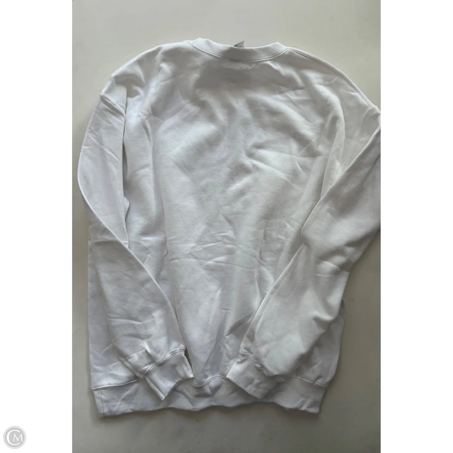 Sweatshirt Crewneck By Clothes Mentor In White, Size: S