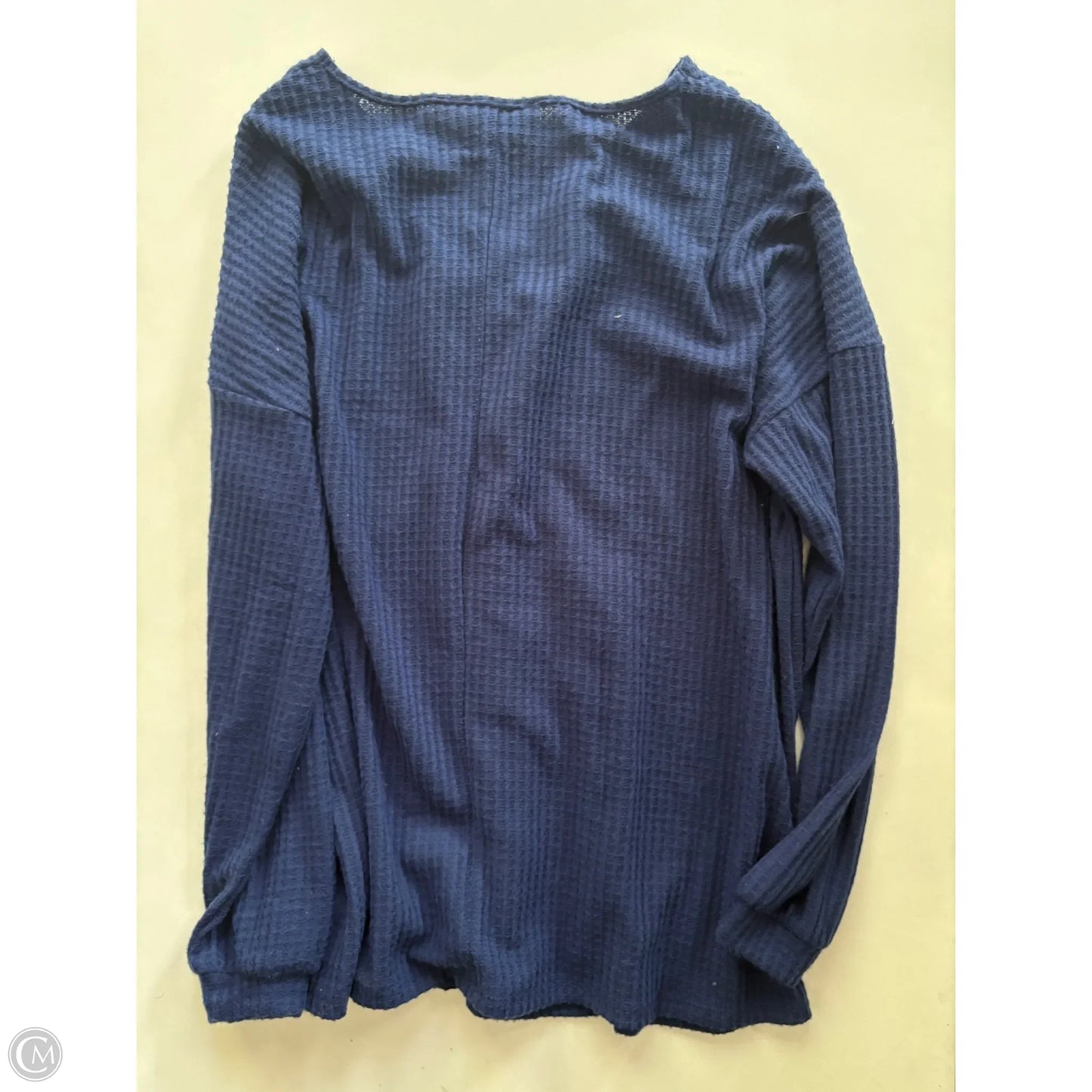 Top Long Sleeve By Zenana In Blue, Size: L