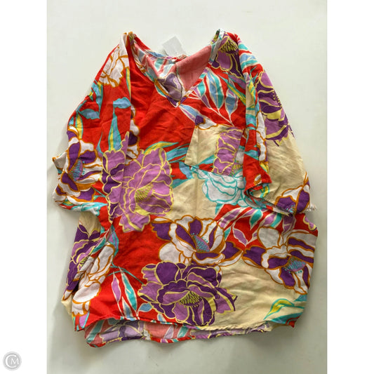 Blouse Short Sleeve By Jodifl In Blue, Size: L