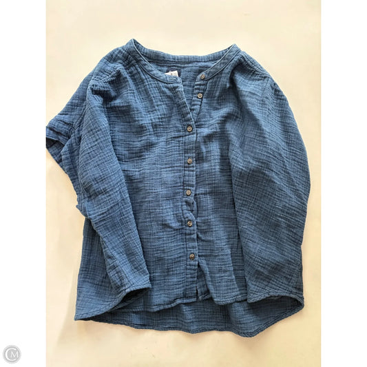Top Short Sleeve By Gap In Blue, Size: L