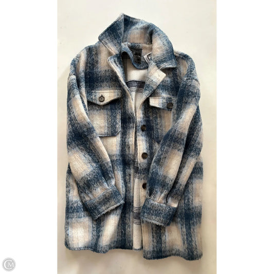 Coat Faux Fur & Sherpa By Bagatelle In Plaid Pattern, Size: M