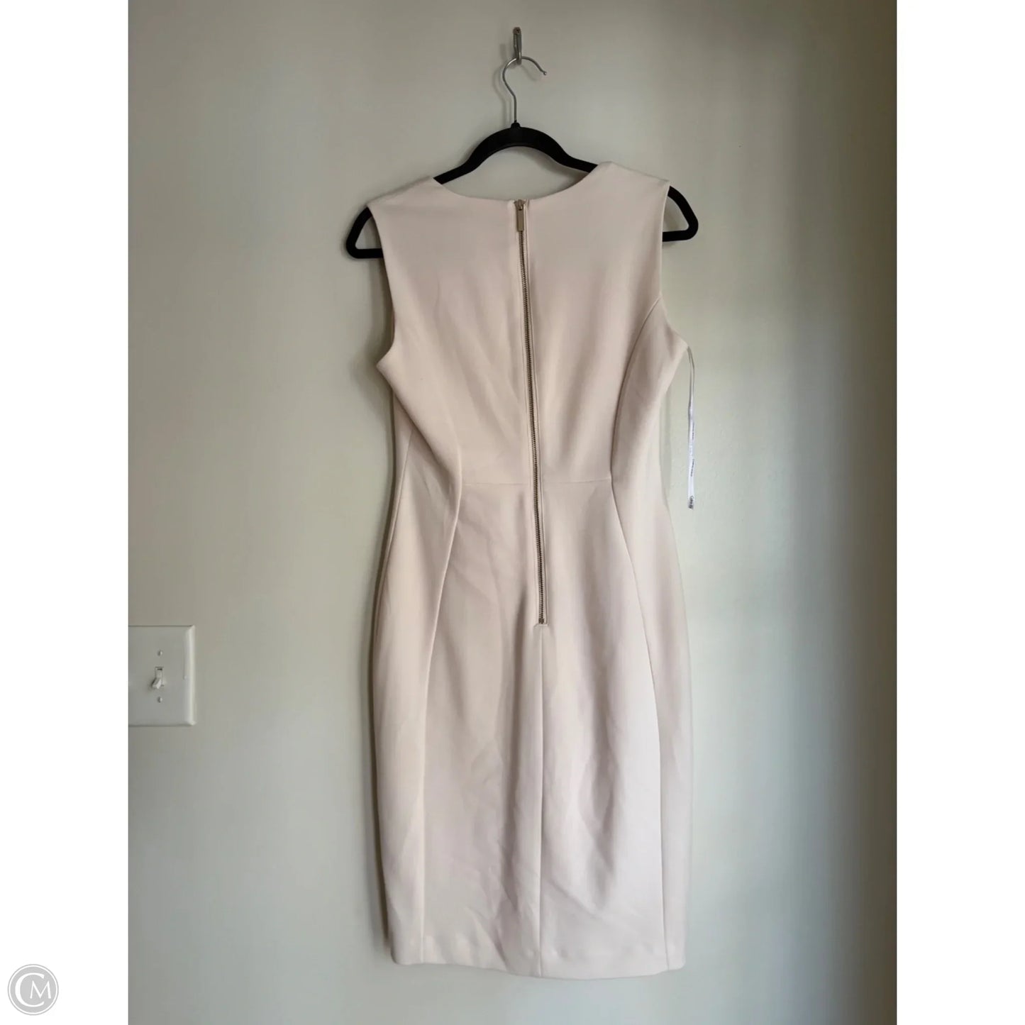 Dress Work By Calvin Klein In Cream, Size: 8
