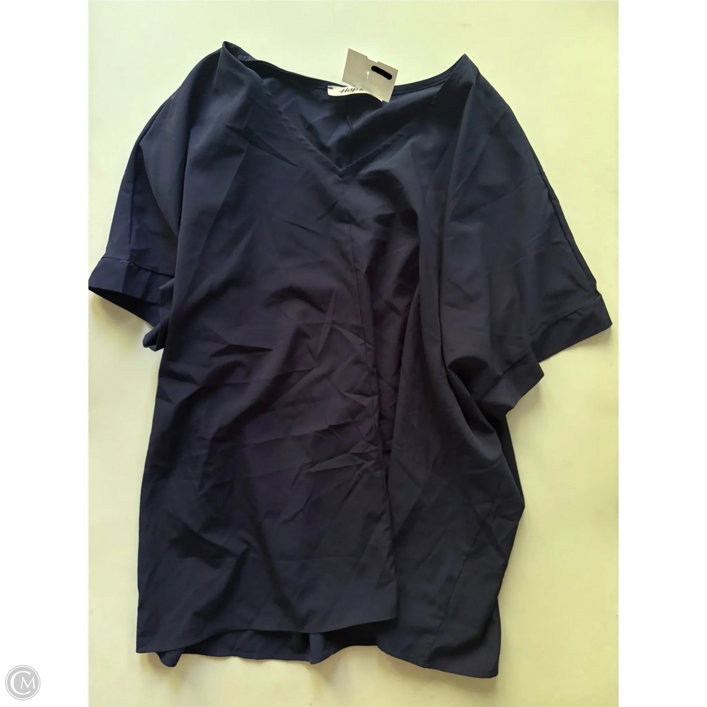 Top Short Sleeve By Haptics In Navy, Size: M