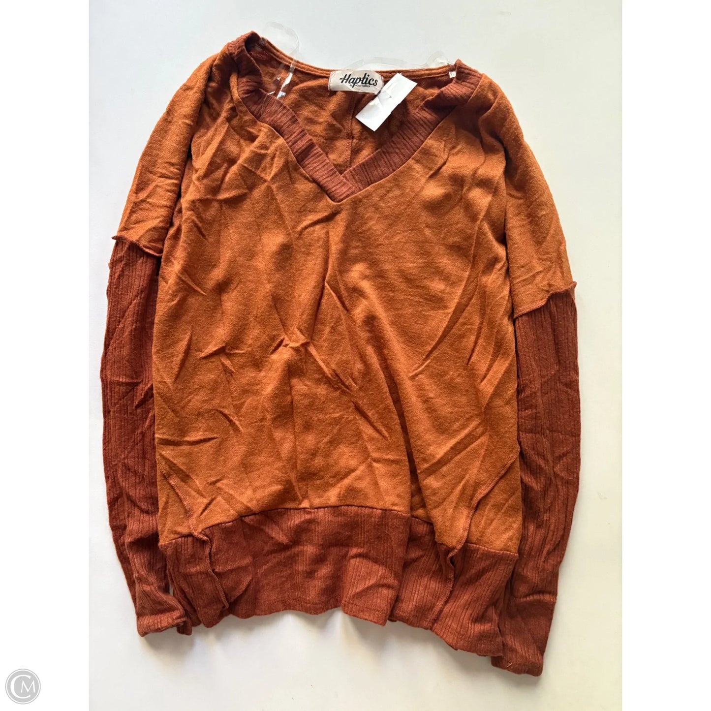 Top Long Sleeve By Haptics In Orange, Size: M