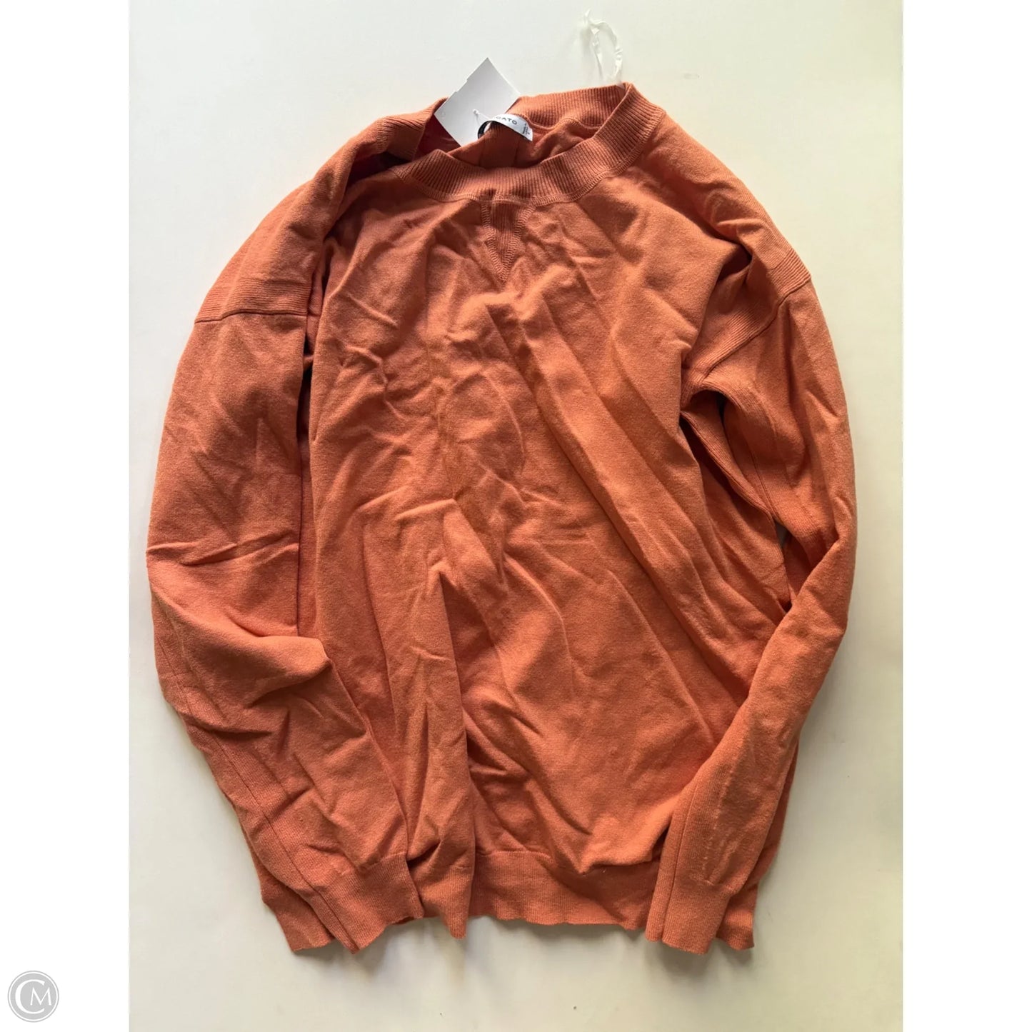 Top Long Sleeve By Staccato In Orange, Size: L