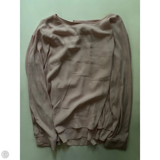 Blouse Long Sleeve By White House Black Market In Pink, Size: M