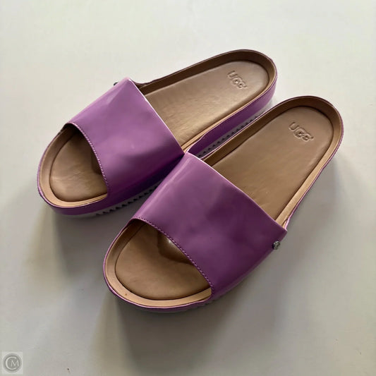 Sandals Designer By Ugg In Purple, Size: 6.5