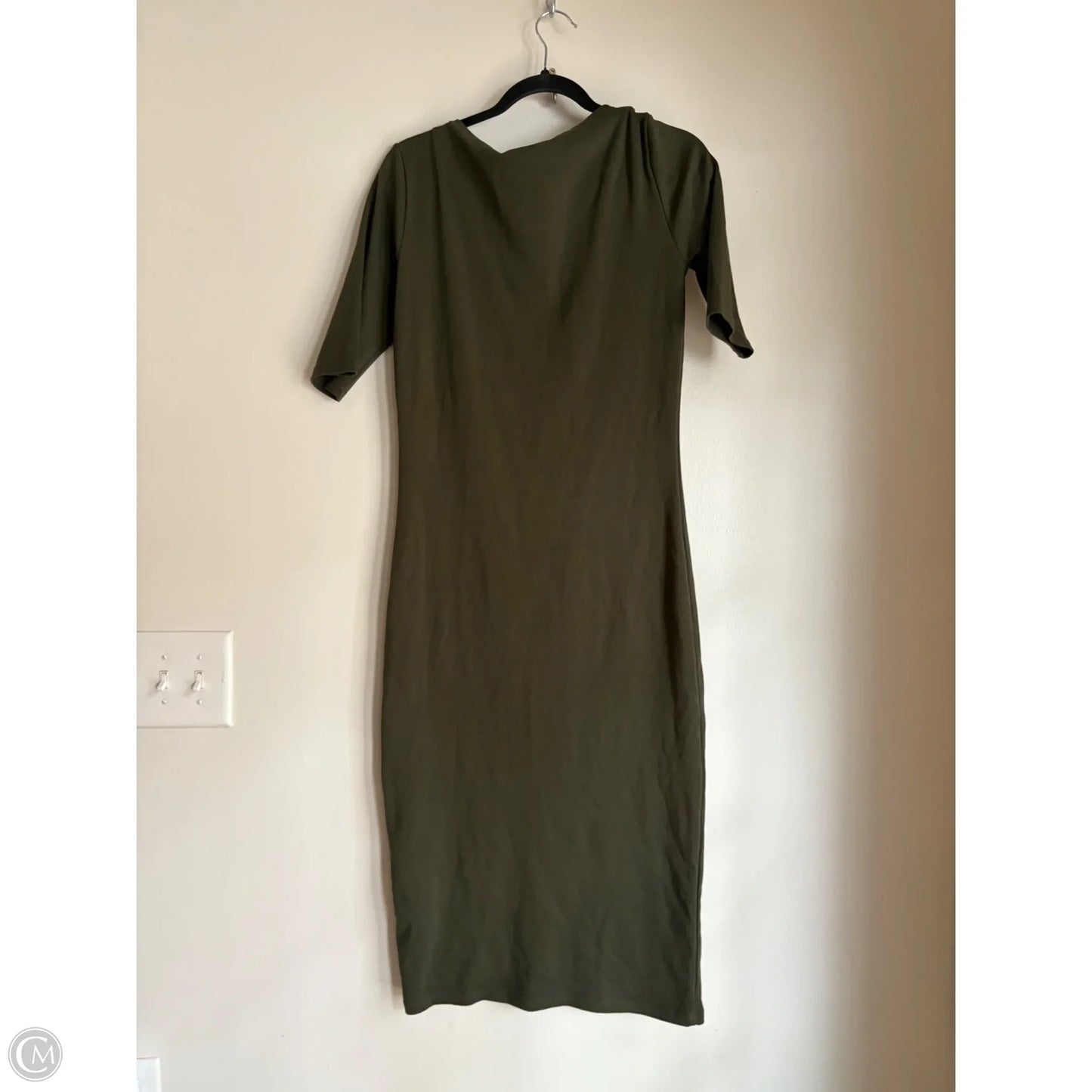 Dress Casual Midi By Zara In Green, Size: M