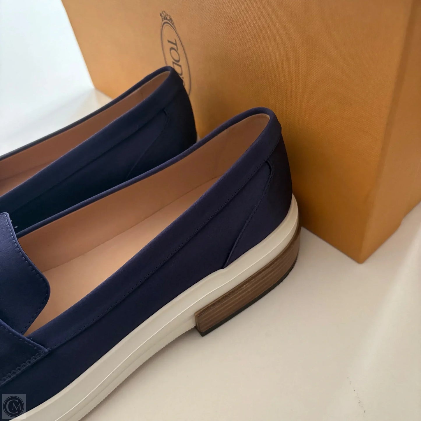 Shoes Luxury Designer By Tods In Blue, Size: 10