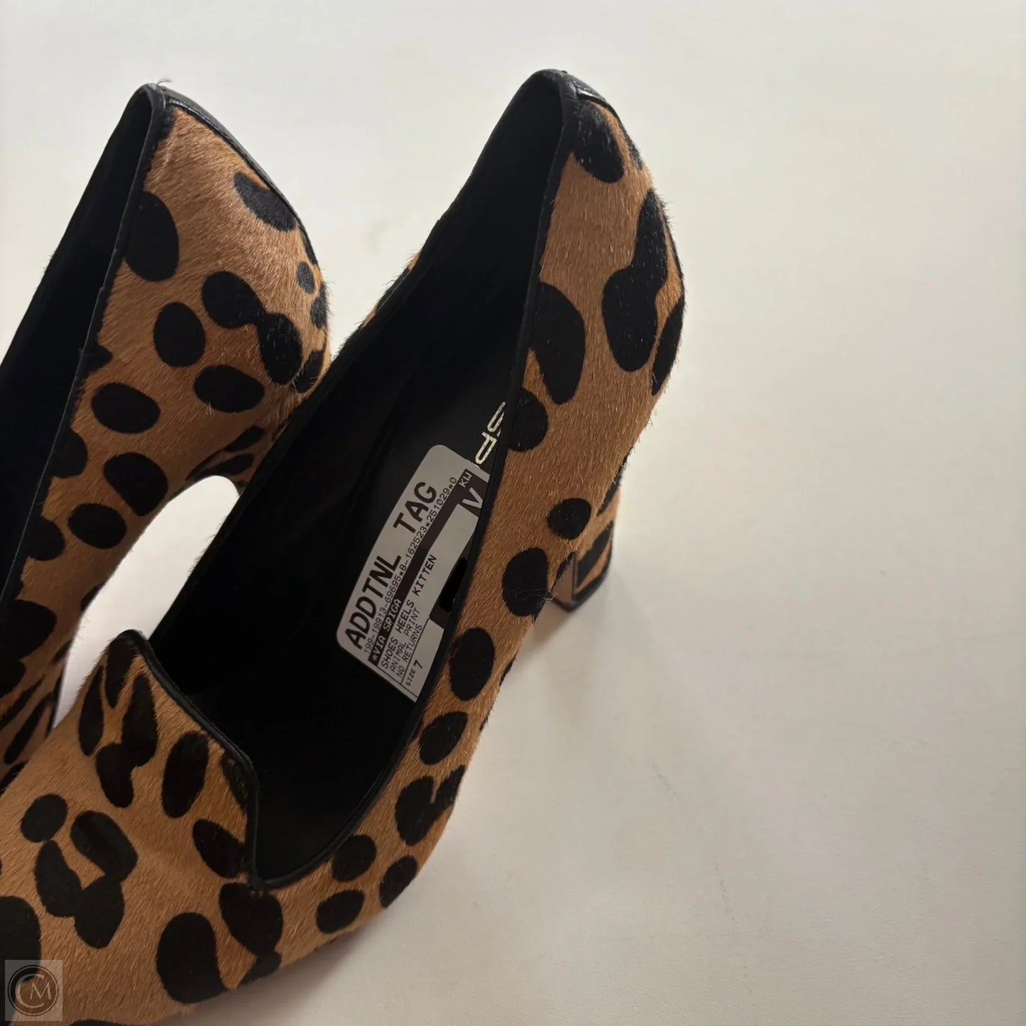 Shoes Heels Kitten By Via Spiga In Animal Print, Size: 7