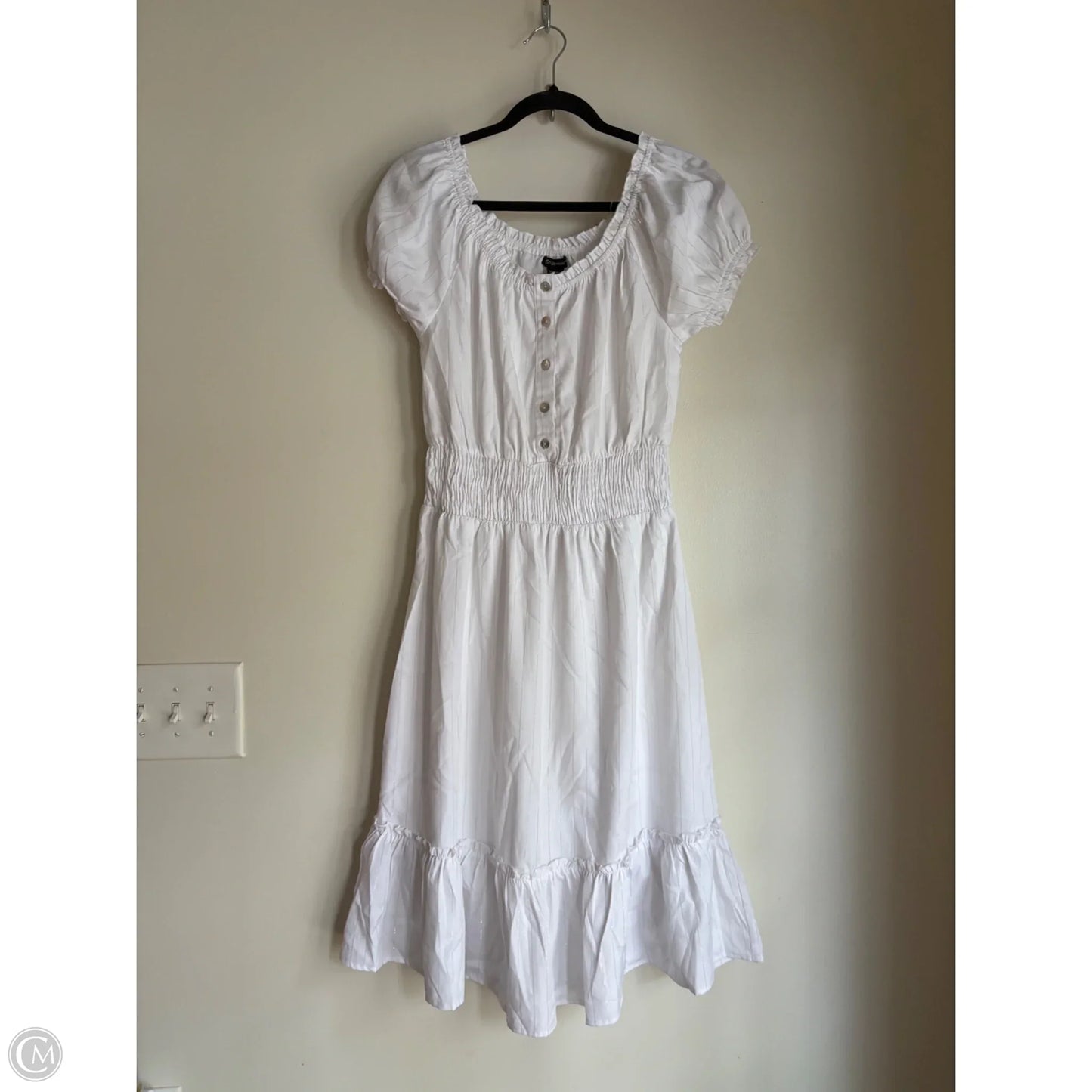 Dress Casual Midi By Style House In White, Size: L
