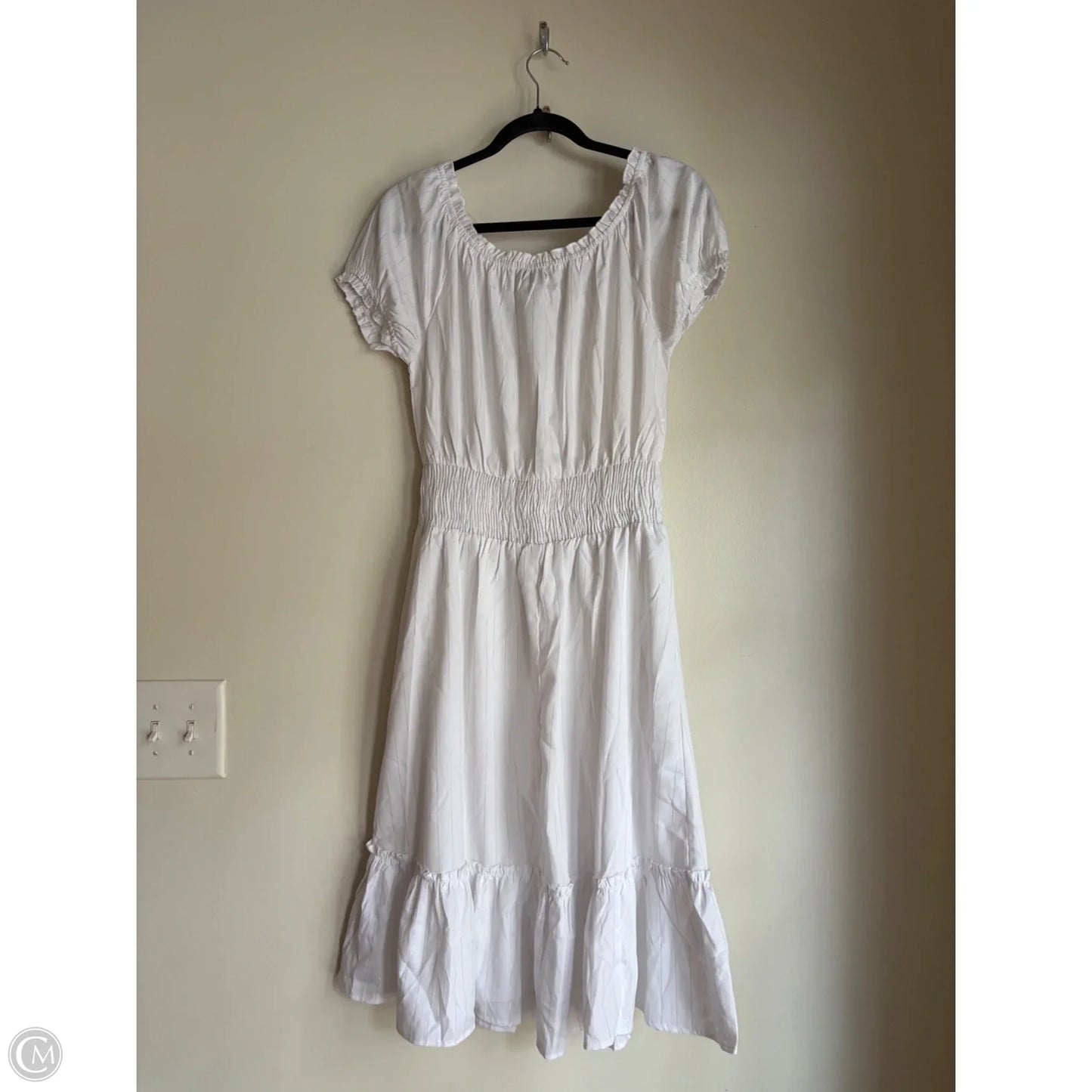 Dress Casual Midi By Style House In White, Size: L