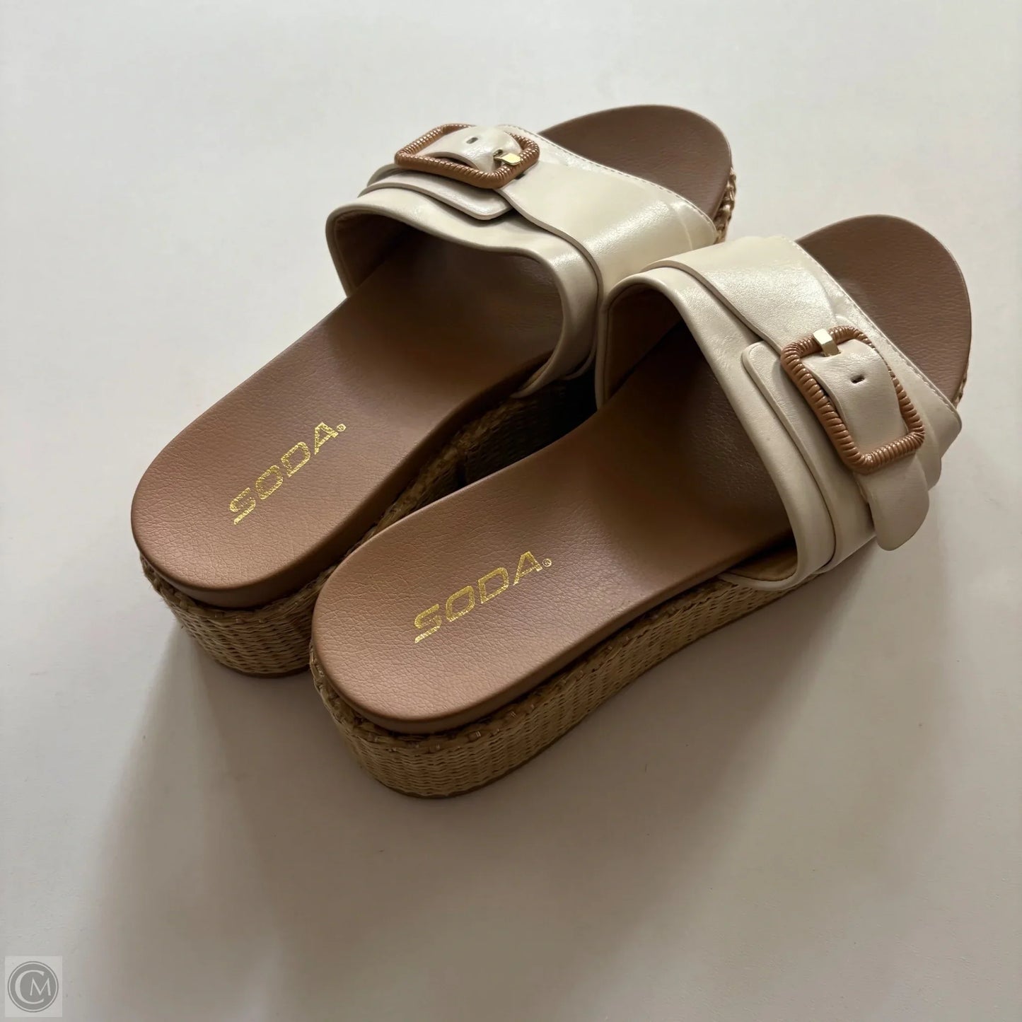 Shoes Heels Block By Soda In Cream, Size: 8