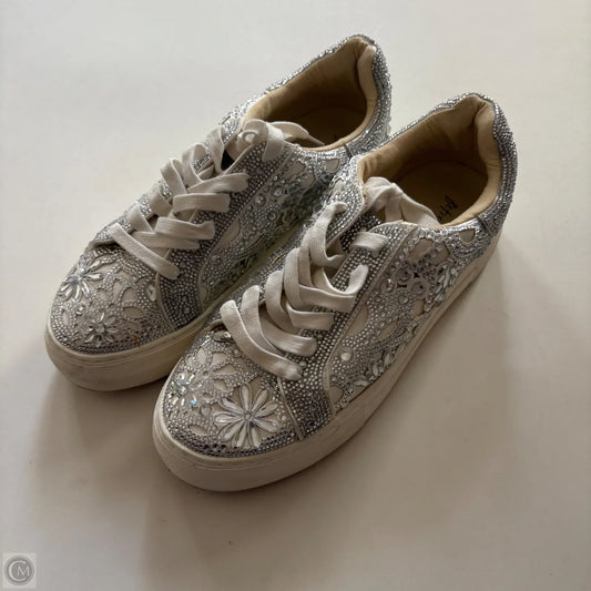 Shoes Athletic By Betsey Johnson In Silver, Size: 9