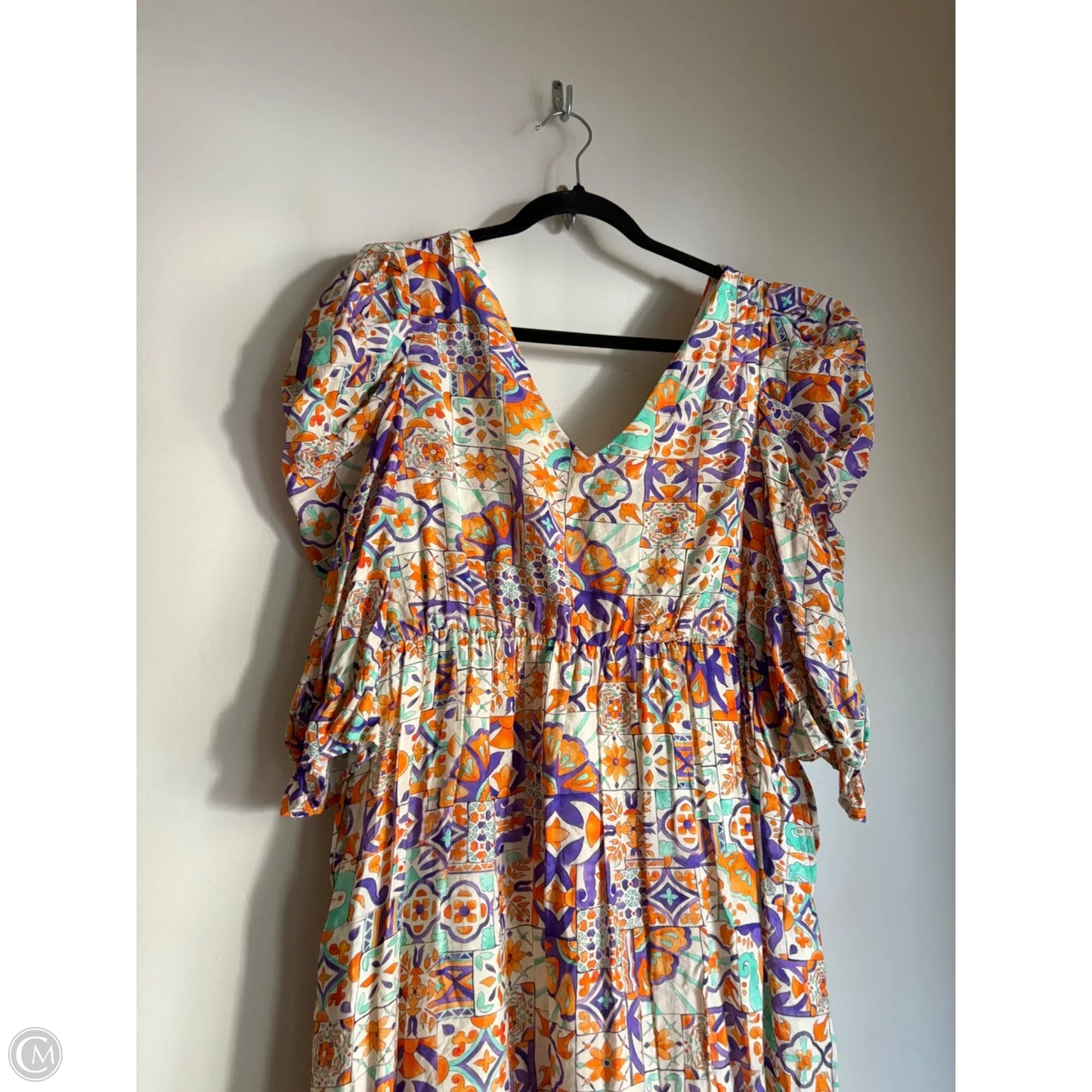 Dress Casual Maxi By Ces Femme In Orange & Purple, Size: L