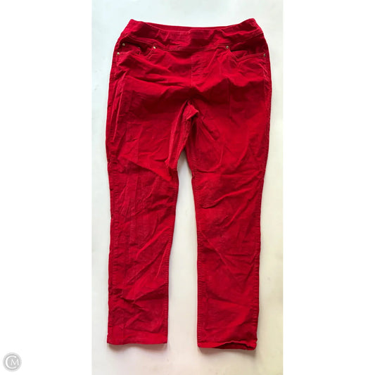 Pants Corduroy By Kim Rogers In Red, Size: 12