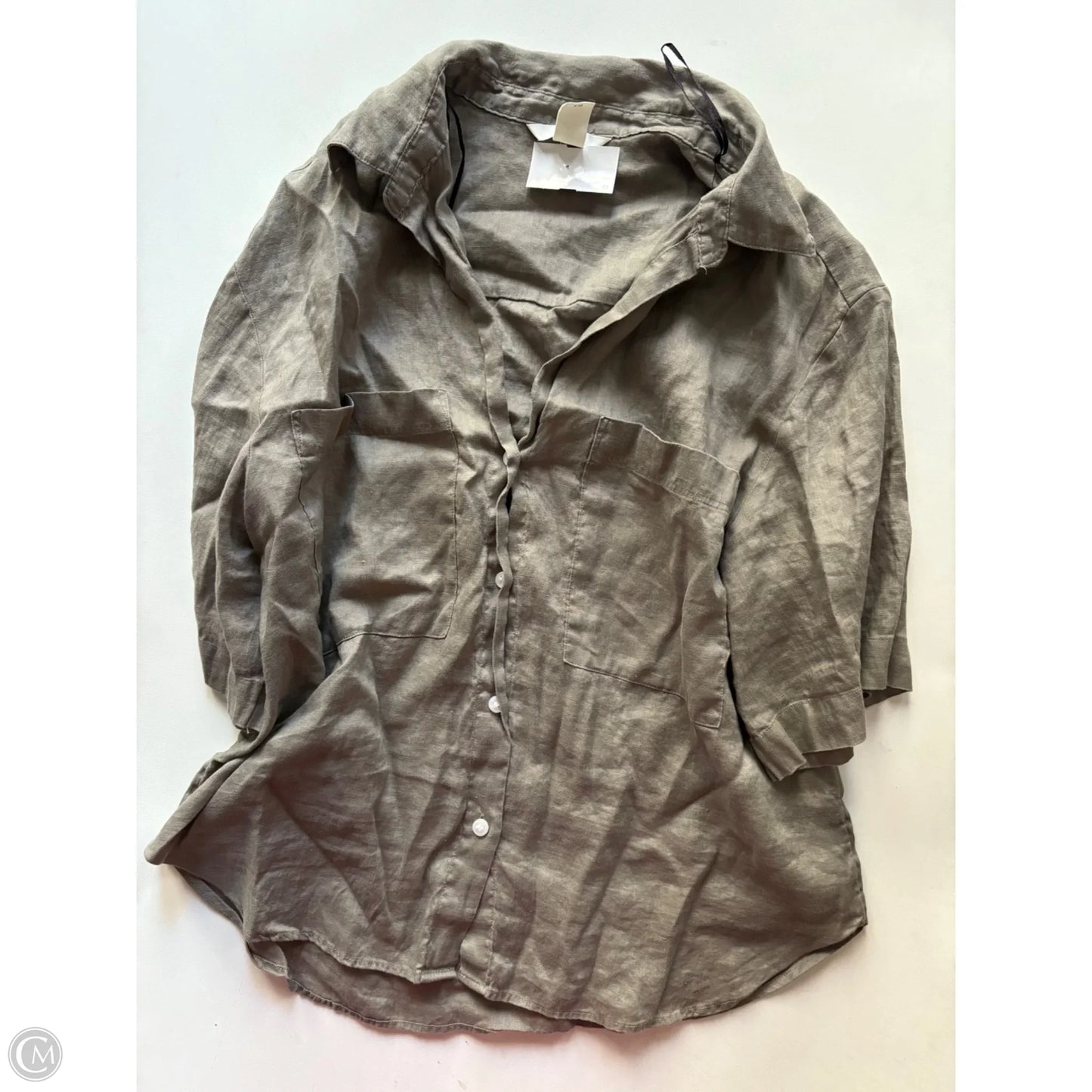 Top Short Sleeve By H&m In Taupe, Size: M