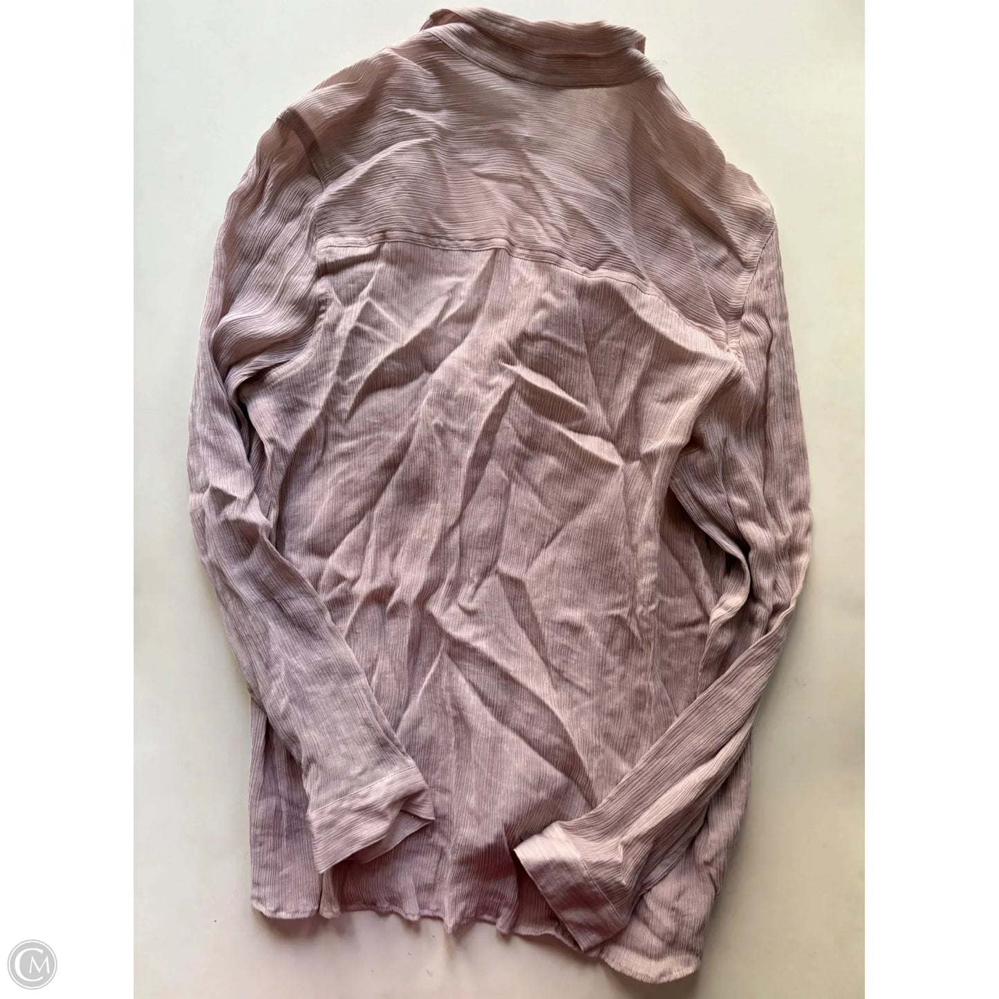 Top Long Sleeve By Express In Cream, Size: L