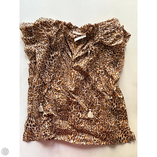 Top Short Sleeve By Olivaceous In Animal Print, Size: L
