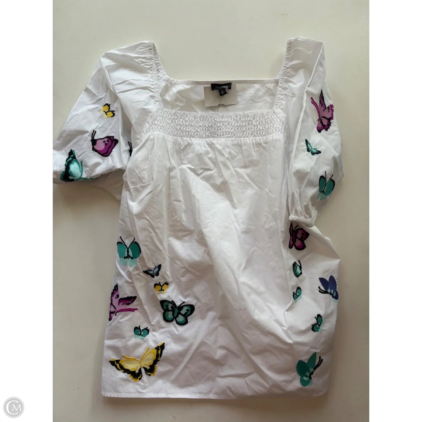 Top Short Sleeve By Talbots In White, Size: M