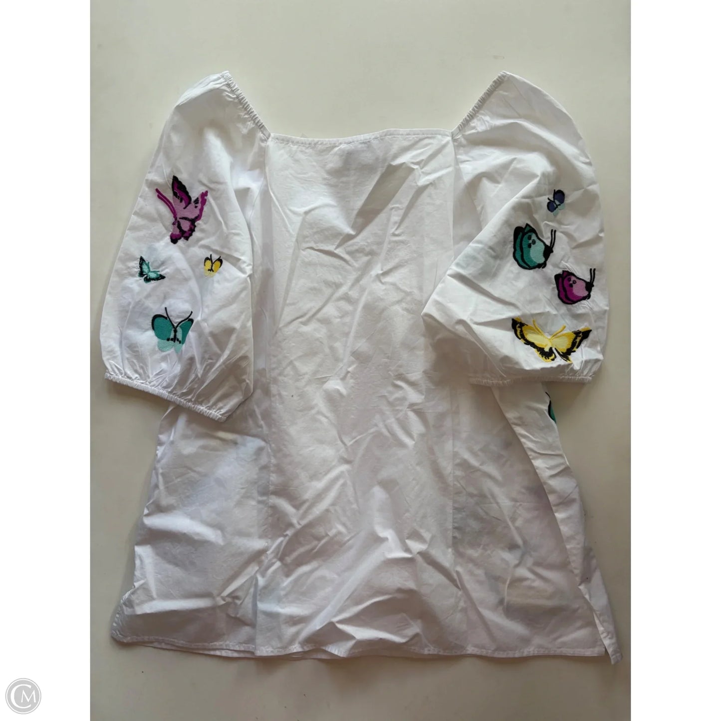 Top Short Sleeve By Talbots In White, Size: M