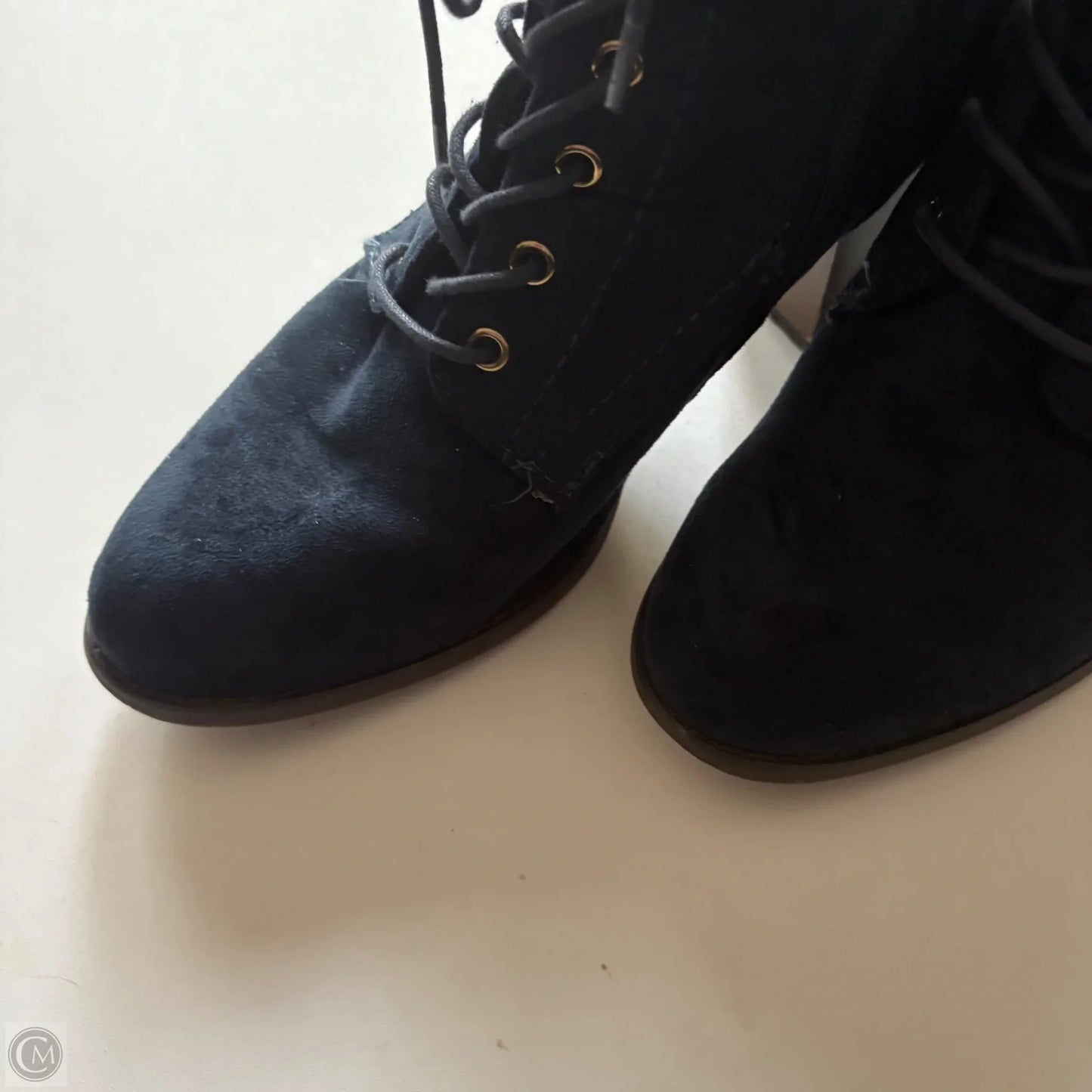 Boots Ankle Heels By Cato In Blue, Size: 8.5