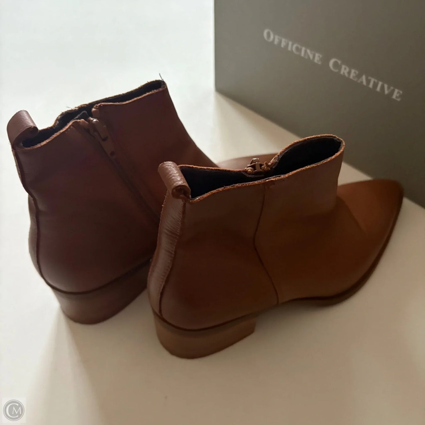 Boots Ankle Heels By Lavorazione In Brown, Size: 8.5