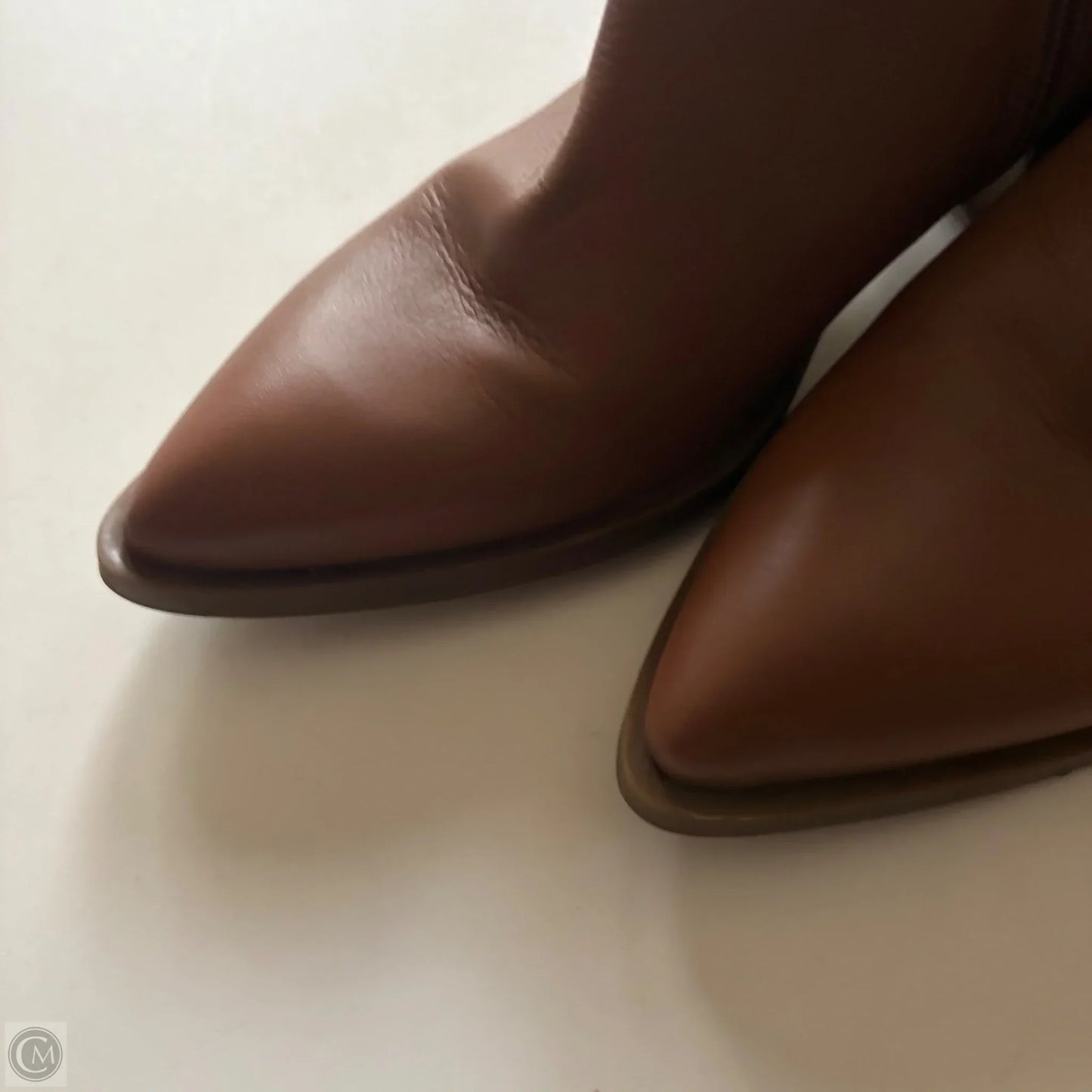 Boots Ankle Heels By Lavorazione In Brown, Size: 8.5