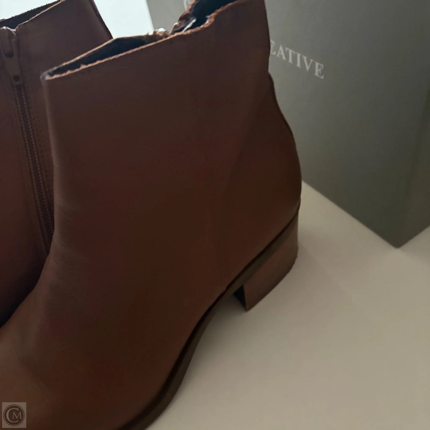 Boots Ankle Heels By Lavorazione In Brown, Size: 8.5
