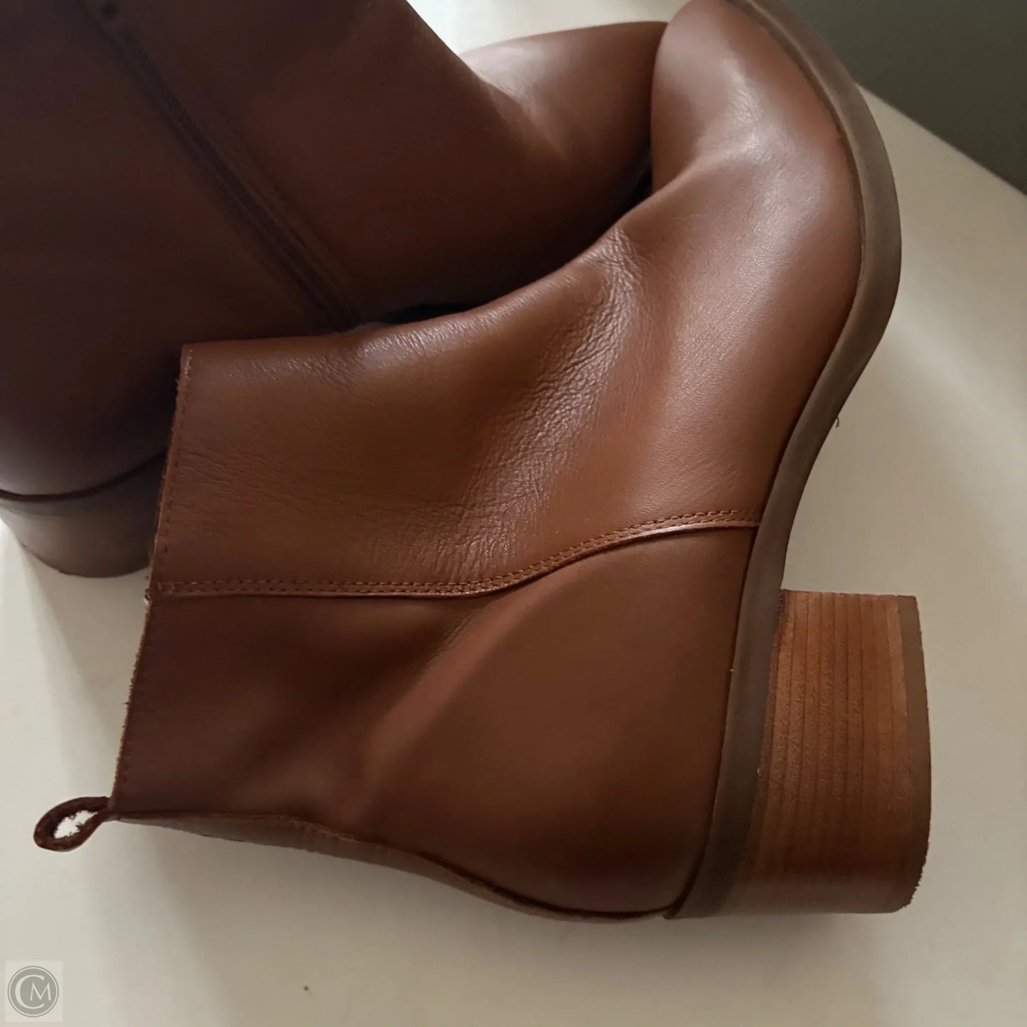 Boots Ankle Heels By Lavorazione In Brown, Size: 8.5