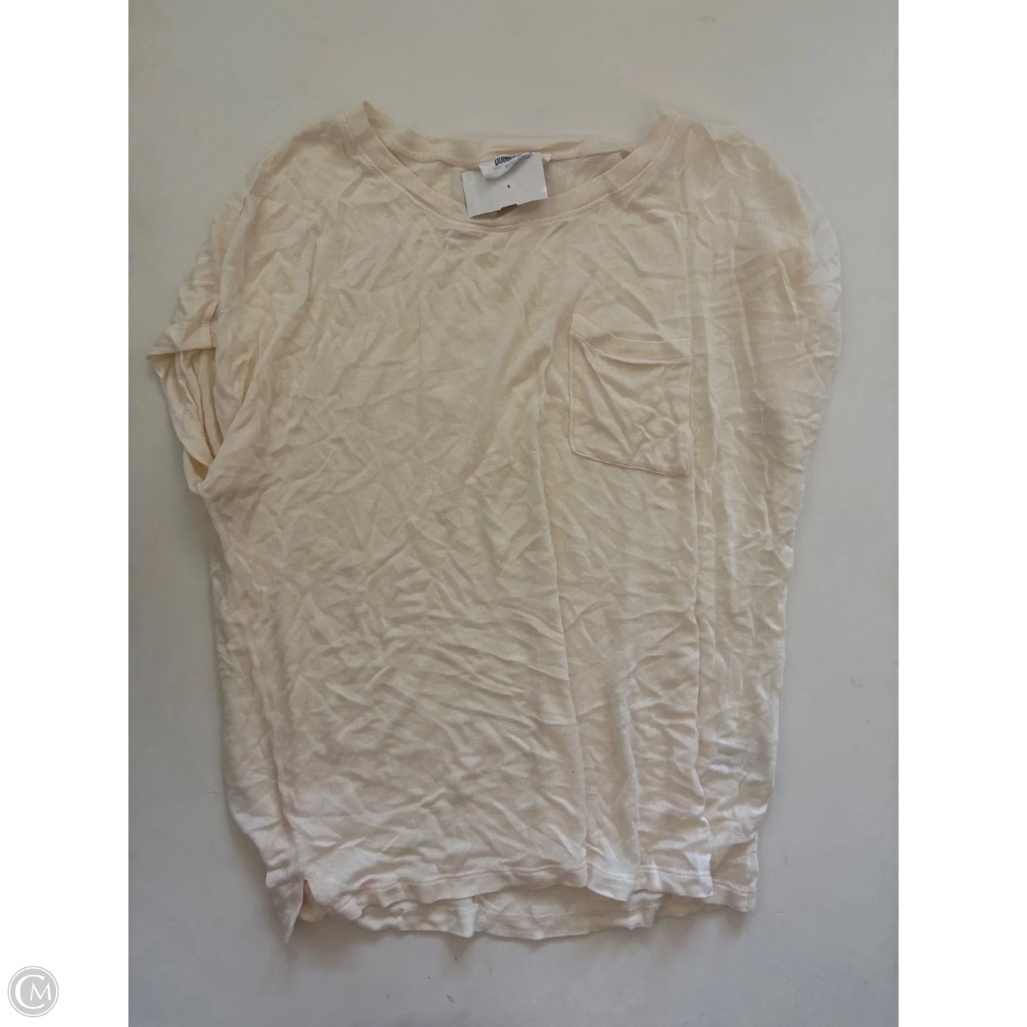 Top Short Sleeve By Double Zero In Cream, Size: M