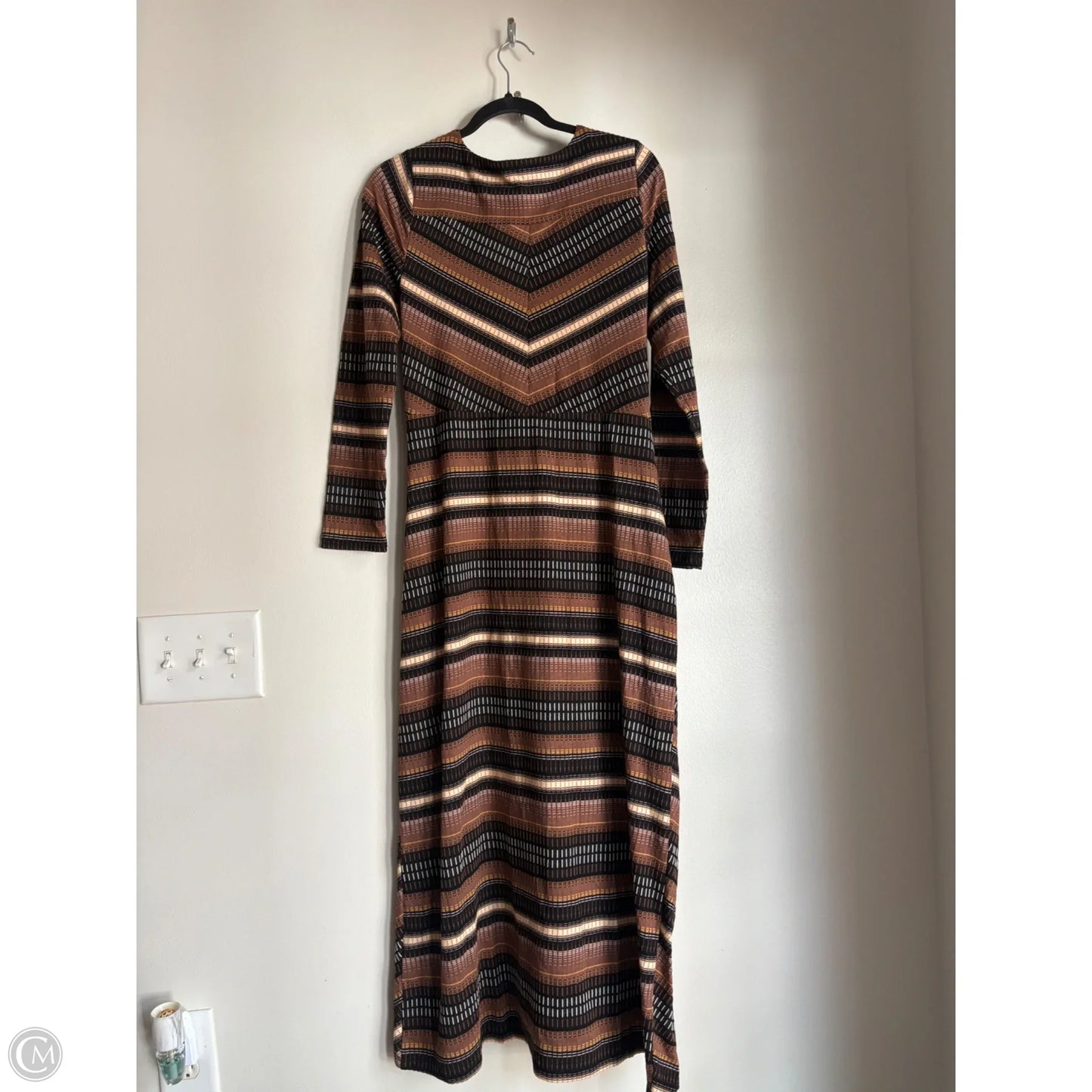 Dress Casual Maxi By Maeve In Brown, Size: L